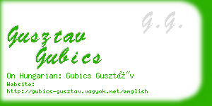 gusztav gubics business card